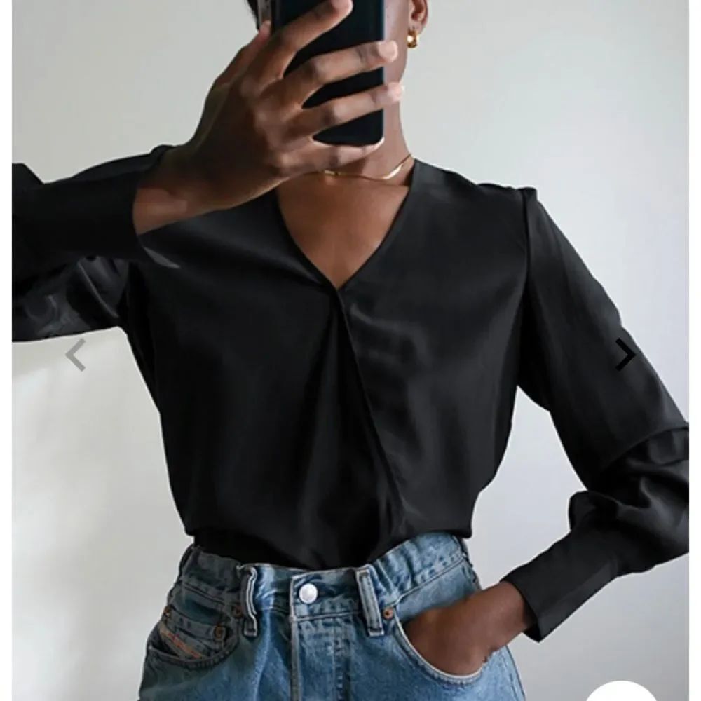 Thakoon Black Silk Wrap Top sz 8 NWT